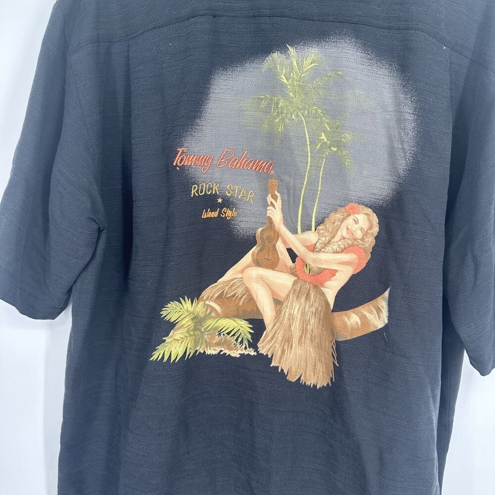 Tommy Bahama Men's 100% Silk Button up Size Large‎ Island Girl Short Sleeve - Picture 7 of 7